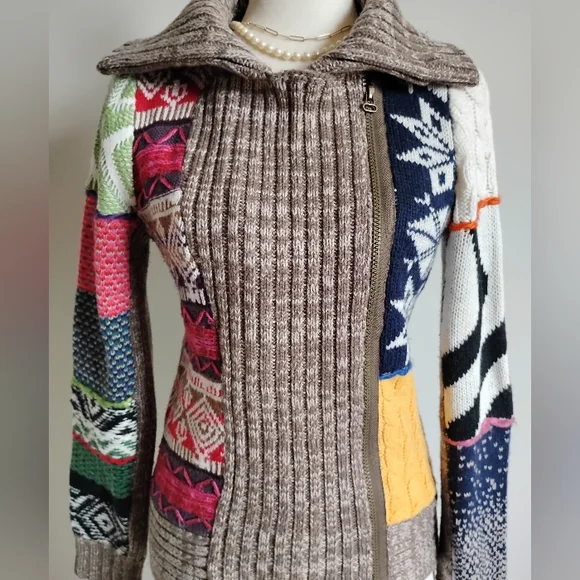 Desigual Moto Jacket Sweater - Picture 4 of 14